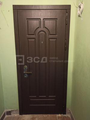 Дверь с тёмной панелью цвет венге - фото